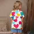 thumbnail image 4 of Virmaxy Boys Girls Cute Printed Tops Kids Baby Short Sleeve Round Neck Tops Summer Loose Trend Pullover Shirt Hot Pink 13 Years, 4 of 7