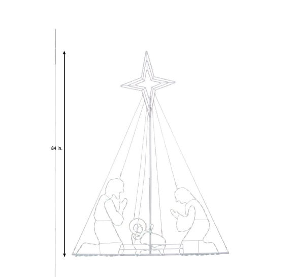 7 ft 397Light Nativity Set Christmas Decoration