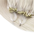 thumbnail image 4 of Sunny Hair Micro Beads Hair Extensions Real Human Hair 1g/s 50g Micro Loop Ring Remy Hair Extensions for Women Straight Micro Link Extensions Human Hair Wh, 4 of 9