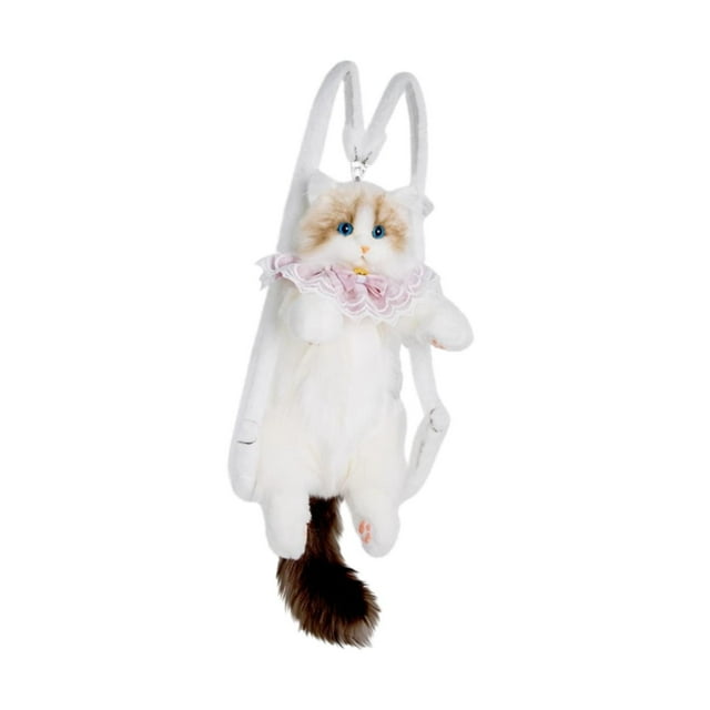 Mochila de peluche de gato Strade Fareast Limited con Collar rosa
