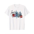 thumbnail image 1 of T-shirt Cool Abstract Splash London Design Graphique London Motif Imprimé Blanc à Manches Courtes, 1 of 5