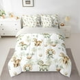 thumbnail image 2 of Feelyou Cute Green Dinosaur Twin Bedding Sets 7-Piece for Kids, Kawaii Dino Eggs Bedding Comforter Set, Cartoon Coconut Tree Reversible Sheet Sets, Super Cozy Room Decor, 2 of 7