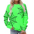 thumbnail image 1 of 2023 Chandail en Molleton Mode pour Femmes 50 % de Réduction Liquidation Chandail en Molleton Classique Imprimé Halloween Col Rond Manches Longues Ample, 1 of 4