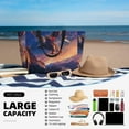 thumbnail image 5 of Xecao Starry Sky Flying Tiger for versatile beach bag for women includes zipper pockets and waterproof material, ideal for vacations and adventures., 5 of 7