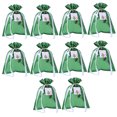 thumbnail image 1 of 10Pcs Christmas Candy Bags Vibrant Color Smooth Surface Large Capacity Wear Resistant Multipurpose Decorative PET Xmas Themed Candy Drawstring Bags for Home, 1 of 8