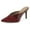 Dark Red, variant on YDN Women's Pointy Closed Toe Stiletto High Heel Clogs Mules Slip On Bi-Material Sandals Party Shopping Shoes Size 7 Purple