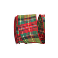 thumbnail image 2 of JAM Paper Plaid Christmas Multi-color Polyester Ribbon, 20yd x 2.5in, 1/Pack, 2 of 4