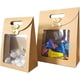 thumbnail image 5 of 12 Pieces Gift Bag, Kraft Paper Gift Box, Gift Bags with Handles, Gift Bag with Window, for Wedding Gift Present Packaging Favor Gift Candy, 5 of 5