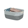 thumbnail image 4 of Simplify 2 Pack 2-Tone Decorative Large Storage Basket in Grey, 4 of 7
