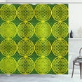 thumbnail image 1 of Ambesonne Modern Shower Curtain, Vivid Flower of Life, 69"Wx75"L, Yellow Hunter Green, 1 of 3