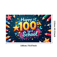 thumbnail image 3 of LUUFILx 100th Day of School Backdrop Kids Celebration Party Supplies Balloons and Crayons Decoration Banner Classroom Background Photography Props, 3 of 9
