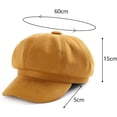 thumbnail image 2 of CoCopeaunts Octagonal Newsboy Cap for Women Autumn Winter Korean Fashion Beret Warm Painter Cap Retro British Style Unisex, 2 of 7