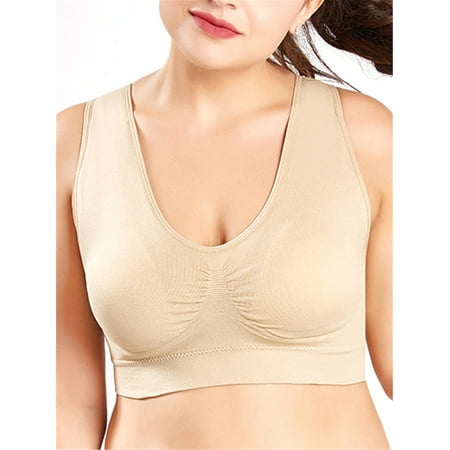 

FASHIONWT Women s Seamless Sports Bra Padded Underwear Yoga Gym Vest Tank Cropped Tops