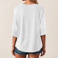 thumbnail image 5 of Godom Women's 2025 Fashion Tops 3/4 Length Sleeve Business Casual Blouses Summer Tees Shirts, 5 of 7
