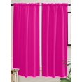 thumbnail image 2 of Rose Pink Living Room Curtains 72 Inches length, Farmhouse Solid Pink Color Modern Art Window Treatment Curtain Drapes, Light Filtering Drapes for Bedroom Laundry Room, 52"x72", 2 Panels, 2 of 7