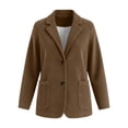 thumbnail image 7 of Homenesgenics Corduroy Blazers for Women Plus Size Fall/Winter Lapel Button Oversized Loose-Fit Comfortable Business Casual with Shoulder Pads Brown L, 7 of 7