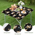 thumbnail image 4 of Cute Cartoon Corgi Square Fitted Tablecloth with Elastic Edge,Square Table Cover,Washable Elastic Table Cover for Home Kitchen Party Decor 36"x36", 4 of 6