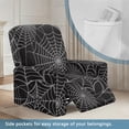 thumbnail image 3 of Xoenoiee Spider Web Print Recliner Chair Cover 4 Piece Slipcover Small Recliner Cover Jacquard 1 Seat Couch Covers Washable Chair Furniture Protector, 3 of 7