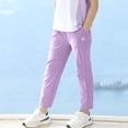 thumbnail image 2 of Danhjin Boys Sweatpants Quick Ly Dry Casual Pants Kids Lightweight Summer Beach Hiking Active Athletic Pants with Pockets 3-14 Years, 2 of 7