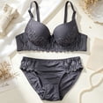 thumbnail image 3 of Ohufall Women's Bra Sets Bow Lace Embroidery Adjustable Straps Bras Solid Color Comfort Fashion Underwear Sets,36-42, 3 of 3
