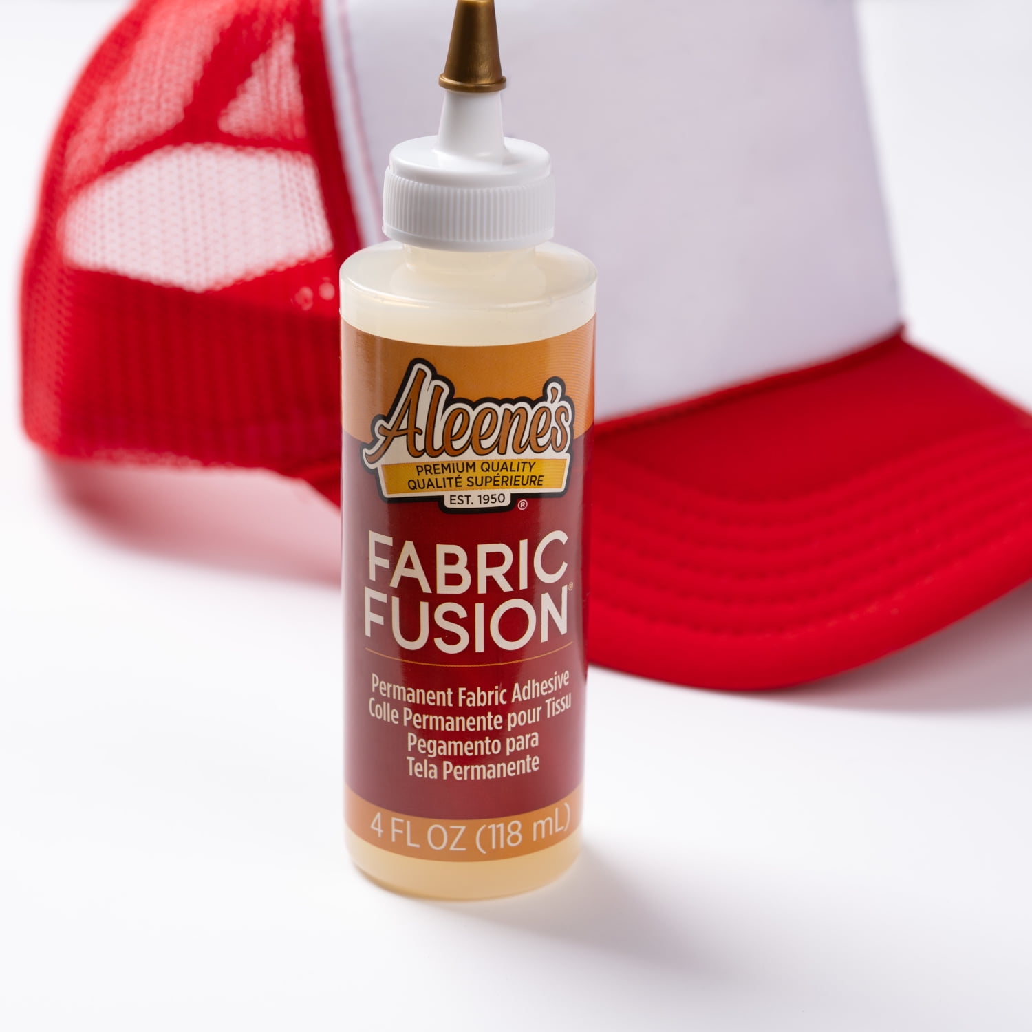 Aleene's Fabric Fusion Permanent Adhesive No-Sew Glue, 4 fl. oz.