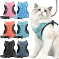 thumbnail image 4 of Pink Small Dog Harness and Leash Set No Pull Dog Harness Breathable Mesh Dog Vest Harness for Small Dogs Puppy Walking Outdoor Daily Use 1 Pack, 4 of 4