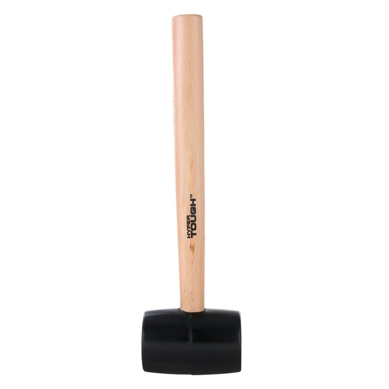 Hyper Tough 16 Ounce Rubber Mallet with Wood Handle TH70020A