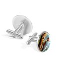 thumbnail image 3 of Woodpecker Elegant Silver Jewelry Cufflink Set for Men, Made of Stainless Steel, Suitable for Formal Attire, for Business Meetings and Weddings, 3 of 6