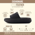 thumbnail image 3 of Cushionaire Feather Pillow Slide Sandals for Women – Comfortable and Squishy Slip On Womens Slippers, Indoor Outdoor Shower Shoes, Beach Essential Cloud Slides, 3 of 24