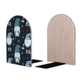 thumbnail image 2 of Naloa Gnome and Snowflakes 2 Pcs Bookend Large Capacity Office Book Ends for Home Office Library School Study Decoration, 2 of 8