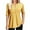 Yellow, variant on Half Sleeve Women V-neck Lace Patchwork Button Blouse Casual Tops