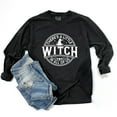 thumbnail image 3 of A Little Witch In All Of Us - Women's Garment Dyed Long Sleeve Graphic T-Shirt, 3 of 13