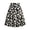 Black, variant on Women's Pleated Vintage Skirt Floral Print A-line Midi Skirts with Pockets