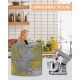 thumbnail image 4 of Yellow Gray Floral Stand Mixer Dust Cover with Storage Pocket & Handles,Farmhouse Retro Abstract Flowers Art Fits All Tilt Head & Bowl Lift Kitchen Appliance Cover Organizer Accessories,4.5-5 Quart, 4 of 6