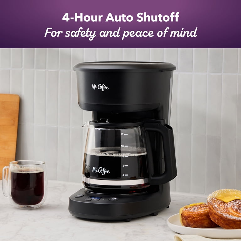 Mr. Coffee, Programmable Coffee Maker, 12-Cup, Black - Walmart.com