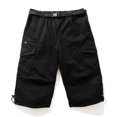 thumbnail image 3 of Pantalones cortos holgados informales de talla europea para hombre, pantalones cortos con múltiples bolsillos, 3 of 5
