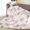 thumbnail image 6 of Zufioo Swan And Flowers Fleece Blanket Queen Size,Plush Bed Blanket,Ultra Soft Throw Blanket,Plush Fuzzy Cozy Blanket Perfect for Bed,Couch-40"x30", 6 of 7