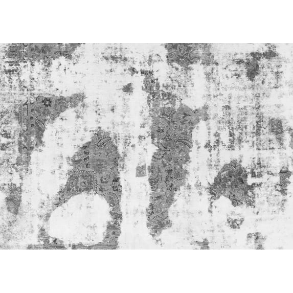 Ahgly Company Indoor Rectangle Abstract Gray Modern Area Rugs, 7' x 10'
