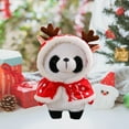 thumbnail image 5 of Festive Holiday Decor, 11.81 Inch Soft Stuffed Animal, Cute Panda Bear With Santa Hat, Christmas Gift Idea, Home Office Decoration, Seasonal Plush Toy, 5 of 6