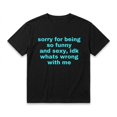 thumbnail image 5 of Women's Black Funny Graphic T Shirt, Casual Short Sleeve Crew Neck Cotton Blend Tee, Oversized Streetwear Summer Shirt, 5 of 7