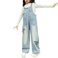 thumbnail image 2 of Overalls for Girls Slim Fit Jean Overalls Sleeveless Jumpsuit Girls Jumper 6-7 Years, 2 of 7