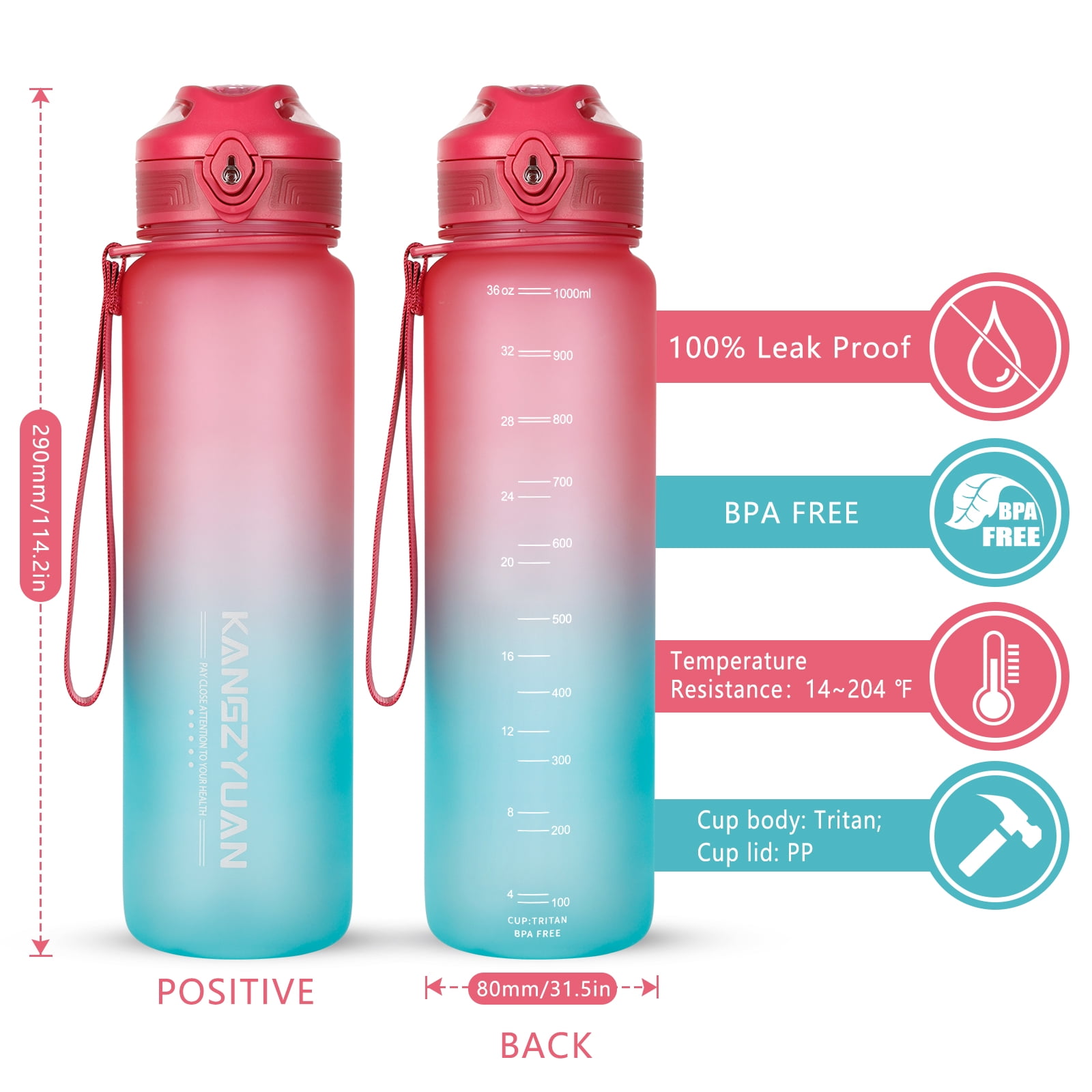 3 Water bottle set (Blue Yellow Pink) - BPA free 2ltr 64oz- water bottles  with straws, sports water …See more 3 Water bottle set (Blue Yellow Pink) 
