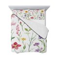 thumbnail image 7 of Spring Flowers Twin XL Size Down Alternative Comforter, Lightweight Comforter Quilt Bedding Set with Pillow Shams Pastoral Botanical Blossom Floral All Seasons Bed Comforter Duvet Insert 68"x98", 7 of 7