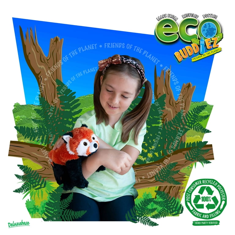 EcoBuddiez Red Panda from Deluxebase. Medium 8 inch Soft Plush
