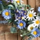 thumbnail image 5 of Corona de primavera, corona de flores artificiales, corona de puerta para ventana, hogar, oficina, Violeta, 5 of 8