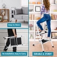 thumbnail image 2 of ZeloraGildan 2 Step Ladder Folding Step Stool with Wide Anti-Slip Pedal, Convenient Handgrip, Portable Steel Step Stool, Sturdy Steel Ladder for Household and Office, 2 of 9