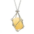 thumbnail image 3 of Deeceymbur Adjustable Crystal Necklace Cage Pendant Empty Stone Holder Quartz Wire Mesh Pocket Replacement Chain for Jewelry Making Craft, 3 of 6