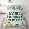 thumbnail image 2 of Homewish Cute Fox Owl 7-Piece Twin Bedding Sets,Educational Learning Bedding Comforter Set,26 Letters Aplhabet Sheet Sets For Kids,Ultra Soft Home Decor Reversible, 2 of 8