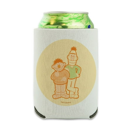 

Sesame Street Bert and Ernie Distressed Can Cooler - Drink Sleeve Hugger Collapsible Insulator - Beverage Insulated Holder