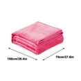 thumbnail image 3 of Flannel Blanket Solid Color Warm Velvet Throw | Soft Cozy All-Season Blanket for Winter Summer | Picnic Travel Air Conditioning Leg Blanket | 70x100cm | Lightweight Plush Lap Cover, 3 of 4